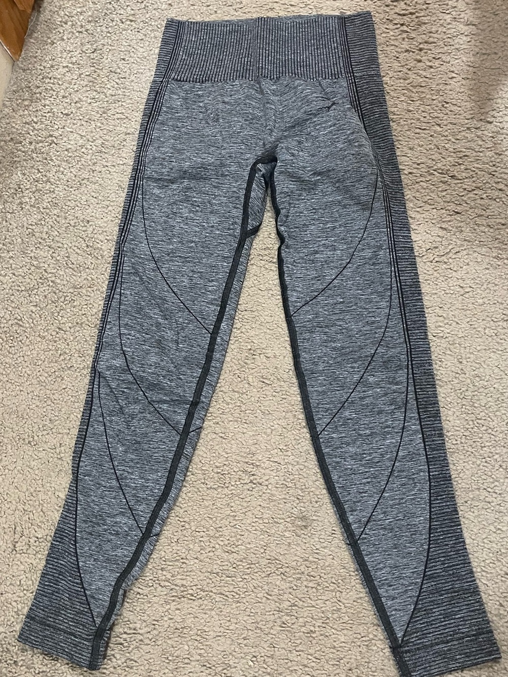 Gymshark Grey Seam-Detail High-Waist Leggings